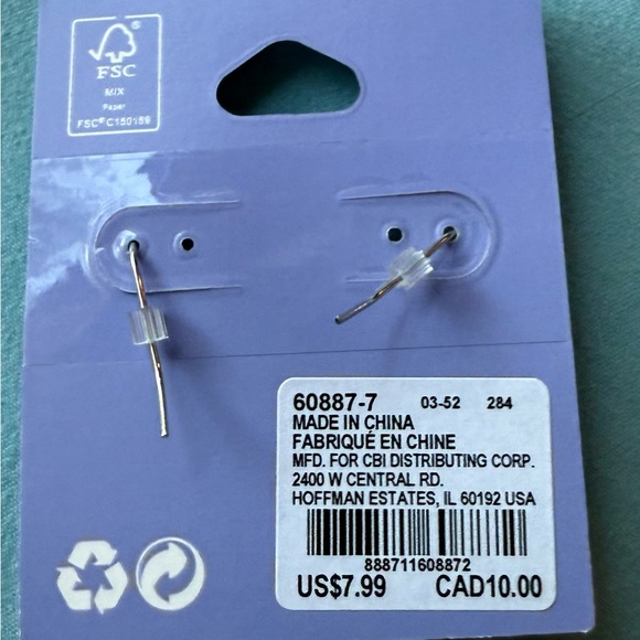 Claire's Pumpkin Pie Slice Earrings - Picture 2 of 2